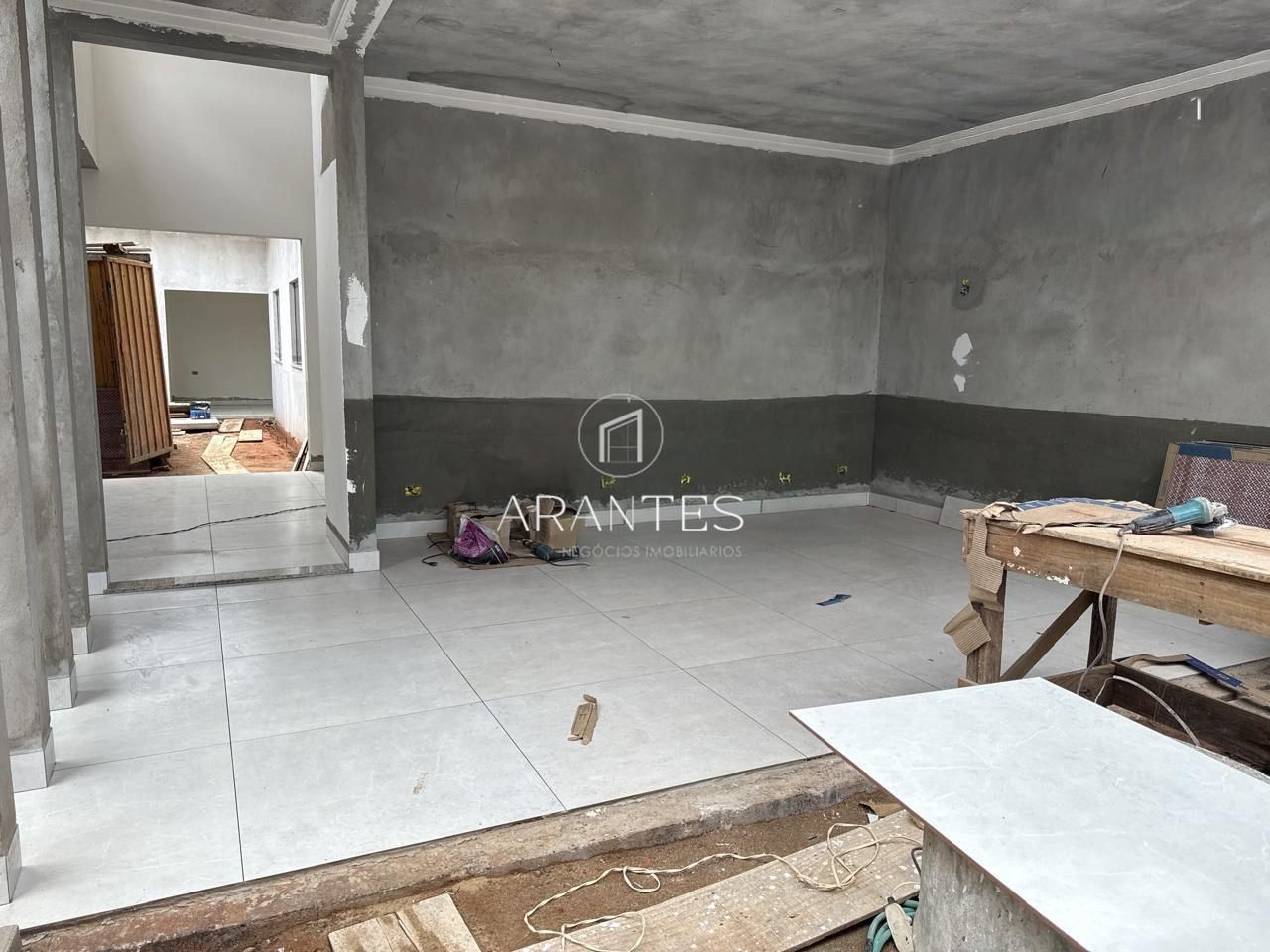 Foto de Casa térrea, 3 quartos (1 suíte) – Jardim Nova Europa – Sala integrada e churrasqueira em jardim nova europa, Três Lagoas