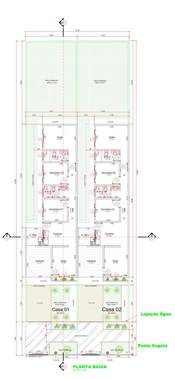 Foto de Casa 92 m², com suíte e garagem coberta – Bela Vista da Lagoa – Pé-direito alto em Bela Vista da Lagoa, Três Lagoas
